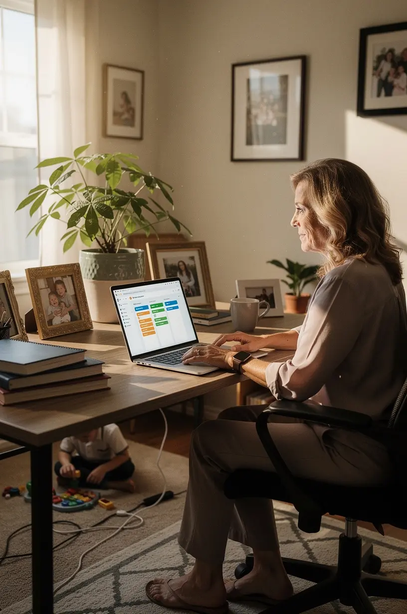 Diagram illustrating workflow automation processes with icons representing different technology tools